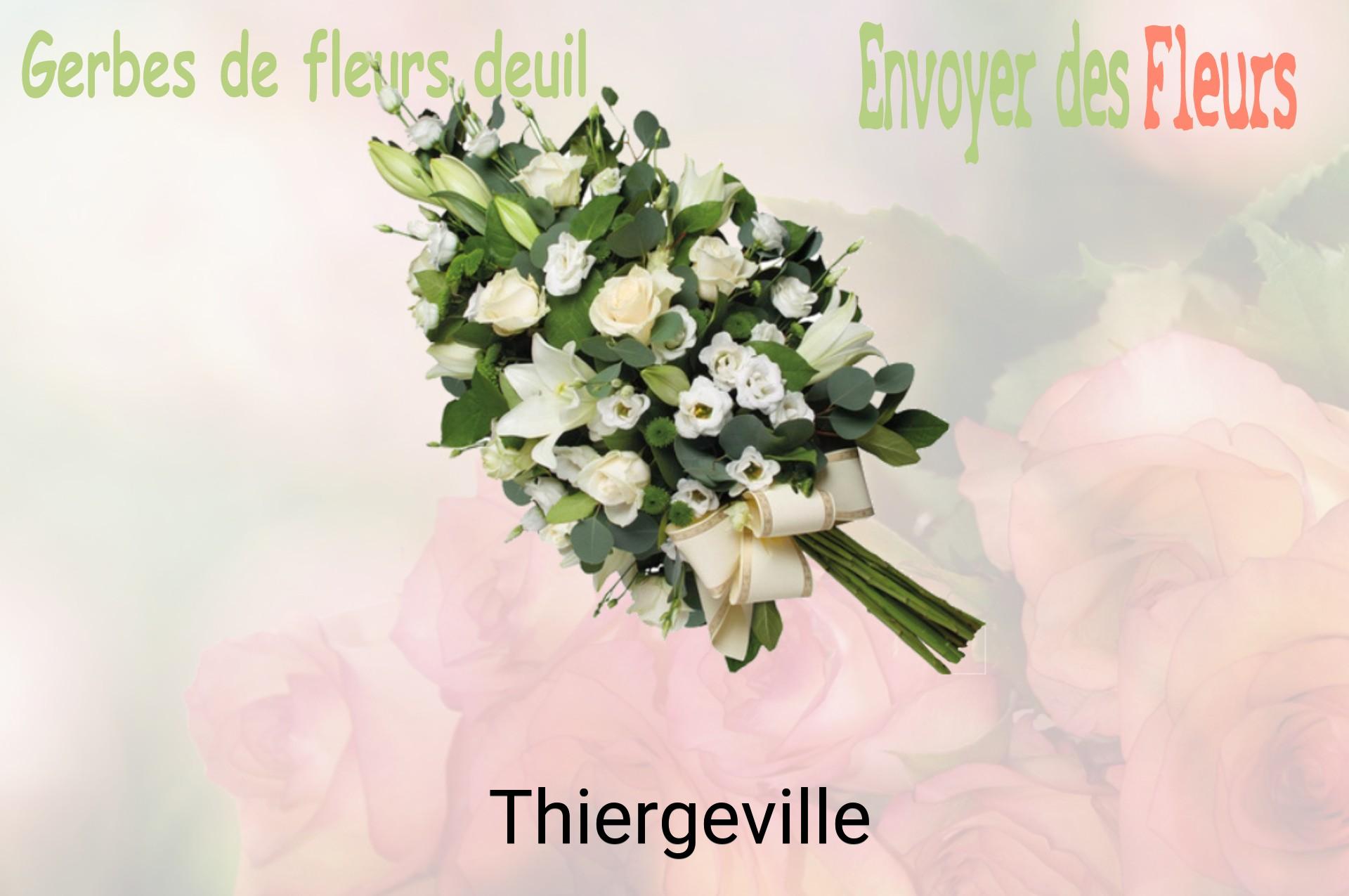 Gerbe de fleurs de deuil livrée à Thiergeville